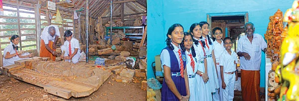 மனதை மயக்கும் மரச்சிற்பங்கள்!