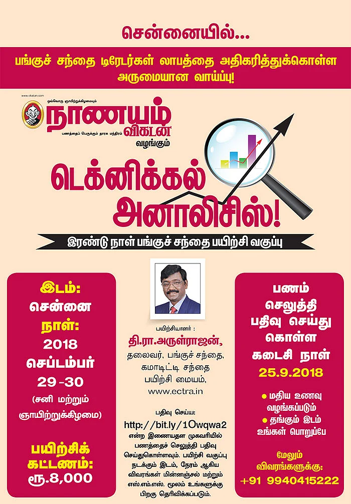 டெக்னிக்கல் அனாலிசிஸ்! - இரண்டு நாள் பங்குச் சந்தை பயிற்சி வகுப்பு - சென்னையில்...