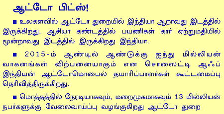 நாணயம் ஜாப்: அட்டகாசமான ஆட்டோ துறை!