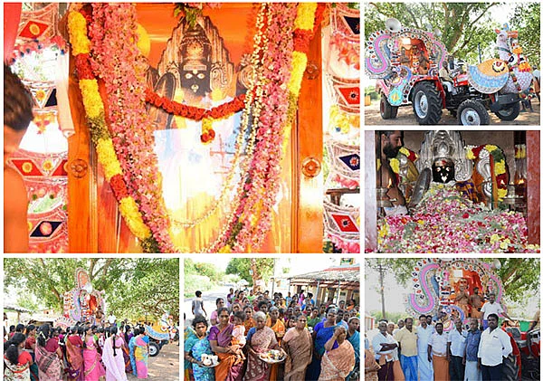புன்னைநல்லூர் மாரியம்மனுக்கு பூச்சொரிதல்..!