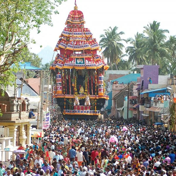 சுசீந்திரம் மார்கழித் தேரோட்டம்: கொரோனாவுக்கு பின் தமிழகத்தில் நடக்கும் முதல் தேர்த் திருவிழா! | Suchindram Chariot festival 2 சுசீந்திரம் தாணுமாலையன் சுவாமி திருக்கோவில் தேரோட்டம்