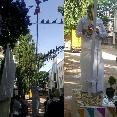தேசியக்கொடியை இப்படித்தான் ஏற்றுவதா? சர்ச்சையில் நகராட்சித் தலைவர்