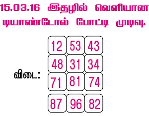 டியாண்டோல் போட்டி!
