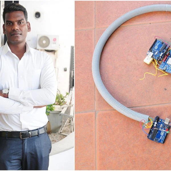 `பாதாள சாக்கடையில் விஷவாயுவைக் கண்டறியும் கருவி.!’ - எளியவர்களுக்கான அறிவியல் தேடும் இளைஞர்
