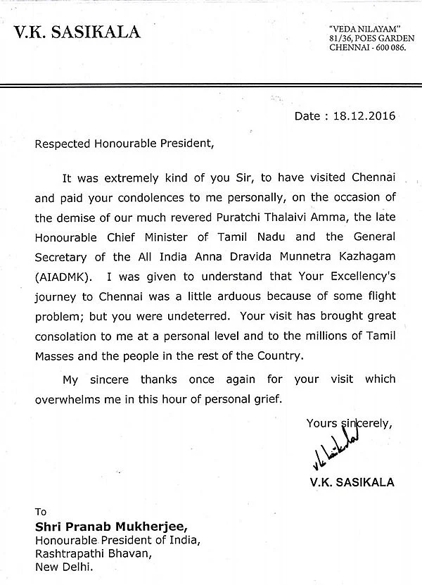 பிரதமர் மோடிக்கு சசிகலா திடீர் கடிதம்!