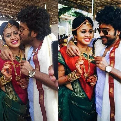 விஜே அஞ்சனா காதல் திருமணம்! கயல் சந்திரனை கரம்பிடித்தார்