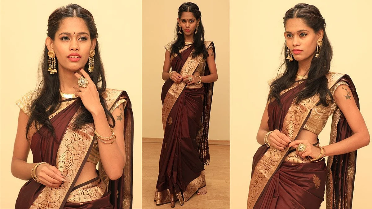 10 நிமிடத்தில் பட்டு புடவை கட்டுவது எப்படி ? | ப்பட்டு Saree Draping Tamil