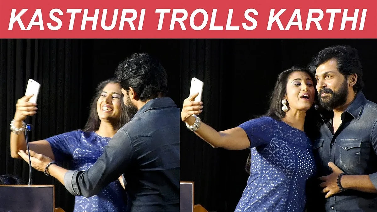 NO SIVAKUMAR - So Selfie with Karthi - Kasthuri Fun on Stage