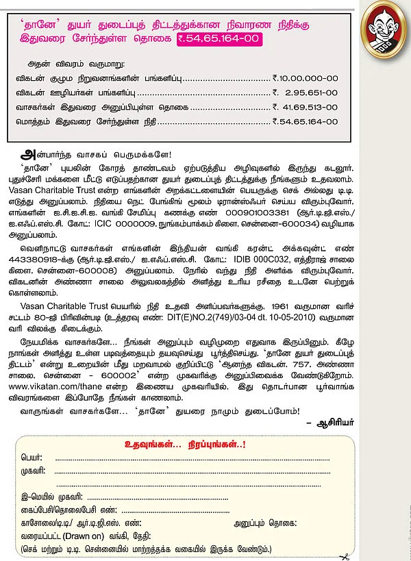'தானே' துயர் துடைக்க.. நீளட்டும் நம் கரங்கள்!