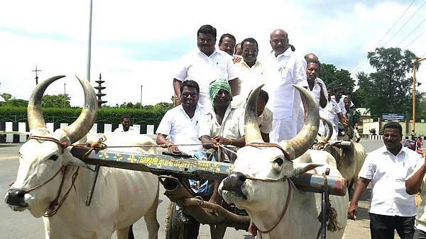 மாட்டு வண்டியில் மனு கொடுக்க வந்த எம்எல்ஏ... அலட்சியமாக நடந்துகொண்ட கலெக்டர்!