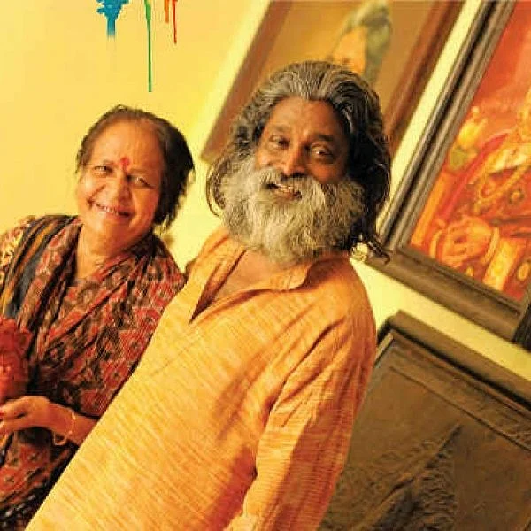 'அவ மனசுல நான்தான் அந்த யானை!’ - தன் காதல் மனைவி குறித்து ஓவியர் வீர சந்தானம் #VikatanRewind