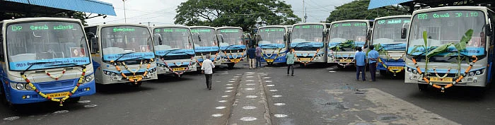 நடுவழியில் நிற்கும் நவீன பஸ்கள்! - அமைச்சருக்கு மட்டுமே தெரிந்த ரகசியம்