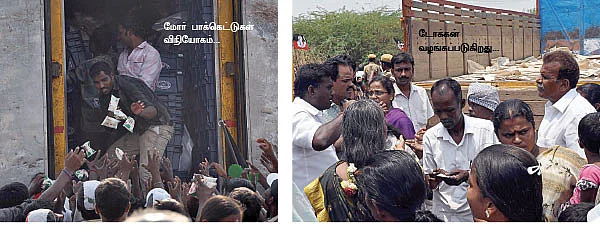 வெள்ளை நிற தாவணி.. பச்சை நிற பாவாடை...