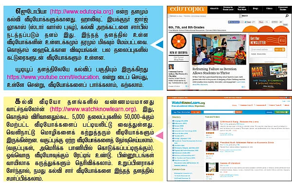 வலை உலா - பார்க்க..கற்க..சூப்பர் வீடியோ தளங்கள் !