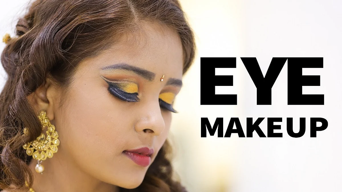 Golden Eye Makeup for Reception & Party | Nature Nurture