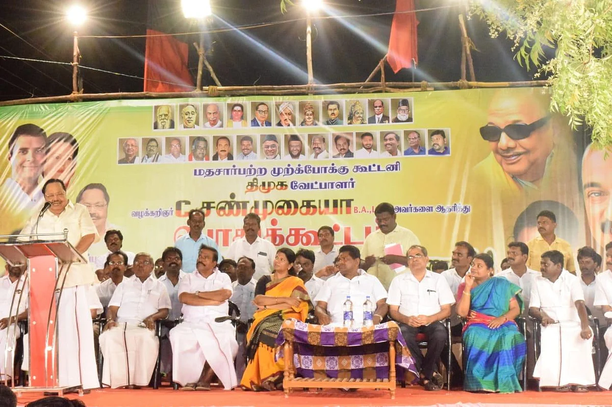 `தூத்துக்குடி தொகுதியை கனிமொழி தேர்வுசெய்ய நான்தான் காரணம்!' - துரைமுருகன்