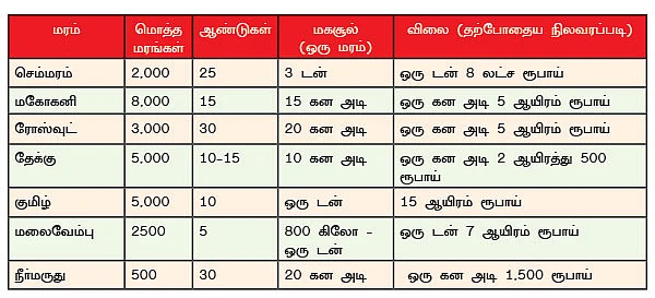 120 ஏக்கர்... 50 ஆயிரம் மரங்கள்...