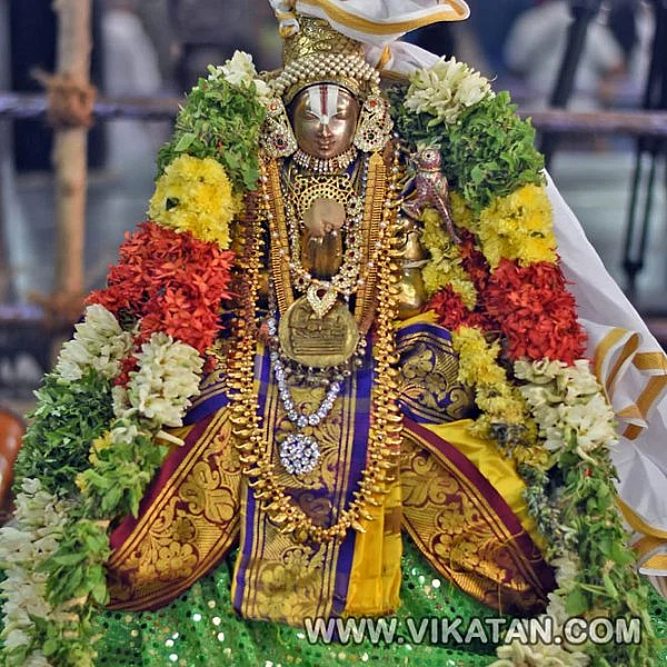 திருச்சி ஸ்ரீரங்கம் வைகுண்ட ஏகாதசி திருவிழாவில் அணி வகுத்து நிற்கும் ஆழ்வார்கள். படங்கள்: என்.ஜி.மணிகண்டன்