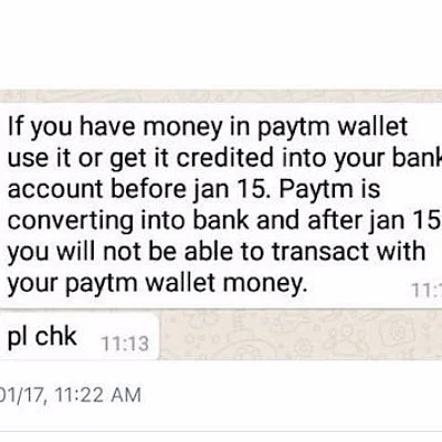 வதந்திக்கு முற்றுபுள்ளி வைத்த Paytm
