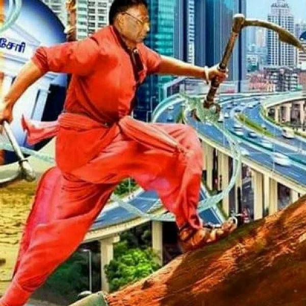 'பாகுபலி'யாக மாறிய புதுச்சேரி முதல்வர்! தெறிக்கவிட்ட தொண்டர்கள்