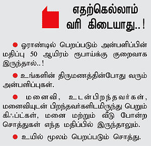 கிஃப்ட் டாக்ஸ்: இனி தப்பிக்க முடியாது!