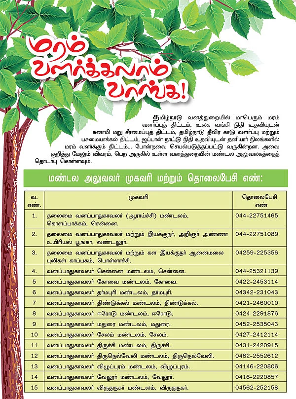 மரம் வளர்க்கலாம் வாங்க !
