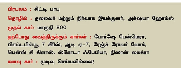 ஸ்டேட்டஸ் கார்கள்!