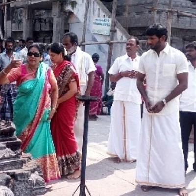 காமாட்சியம்மனுக்கு மாங்கல்ய பூஜை... விஷாலின் வழிபாடுக்கு இதுதான் காரணமா?