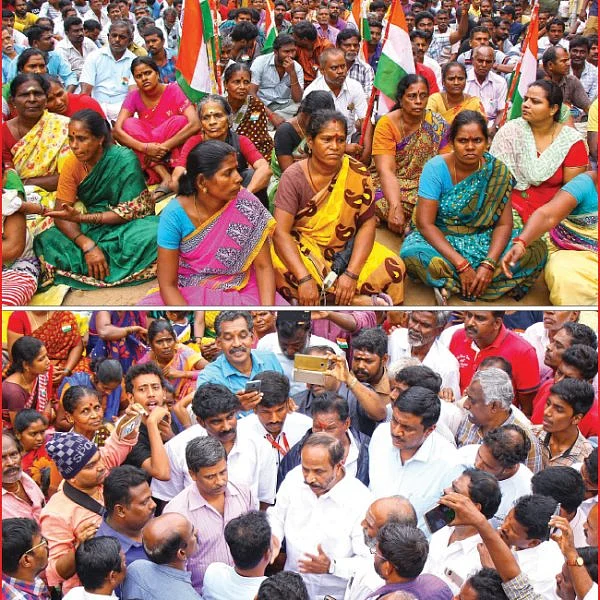 இடிக்கத் தயாராக இயந்திரங்கள்... வீதியில் மக்கள்!