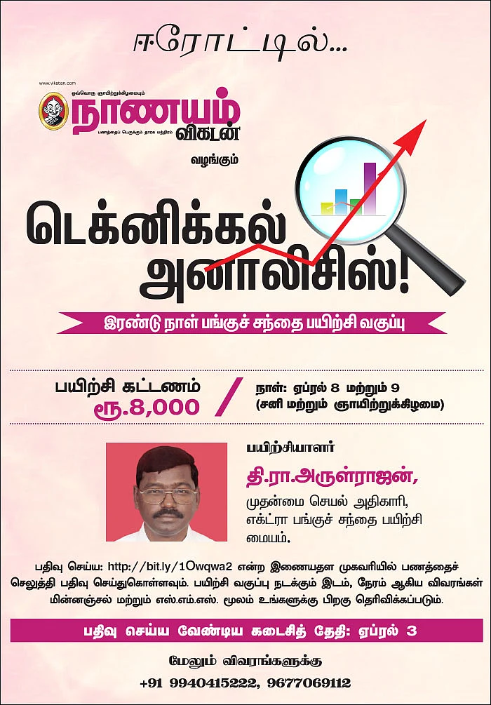 டெக்னிகல் அனாலிசிஸ்! - இரண்டு நாள் பங்குச் சந்தை பயிற்சி வகுப்பு - ஈரோட்டில்...