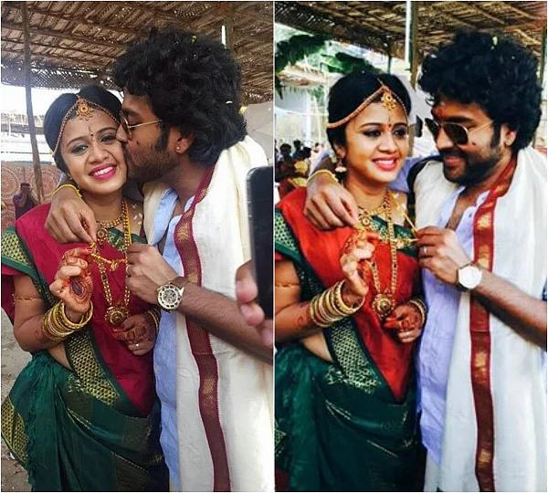 விஜே அஞ்சனா காதல் திருமணம்! கயல் சந்திரனை கரம்பிடித்தார்