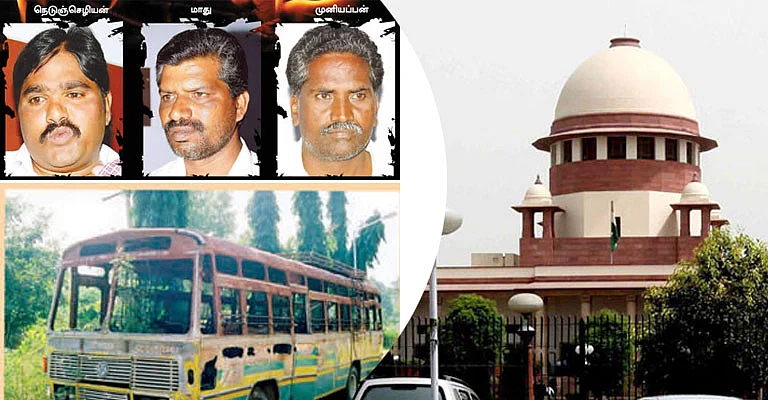 தருமபுரி பேருந்து எரிப்பு வழக்கில் 3 பேரின் தூக்கு தண்டனை ஆயுள் தண்டனையாக குறைப்பு!