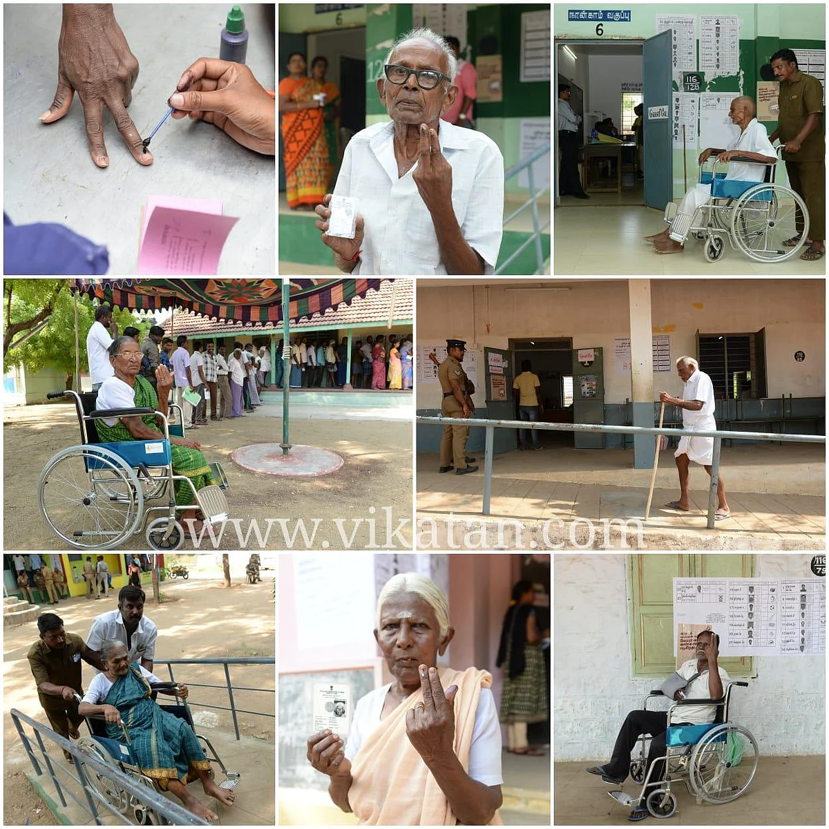 இளைஞர்களை முந்திய முதியோர்கள்; வெயிலை பொருட்படுத்தாத கர்ப்பிணிகள்! - சூலூர் வாக்குப்பதிவு நிலவரம்