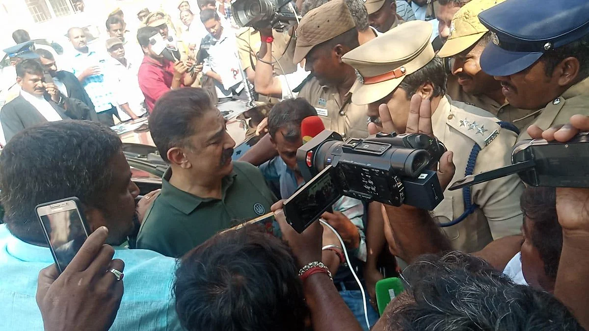 ``தமிழகத்தில் எந்த மொழியைத் திணித்தாலும் கண்டிப்போம்!" - கமல்ஹாசன் பேட்டி!