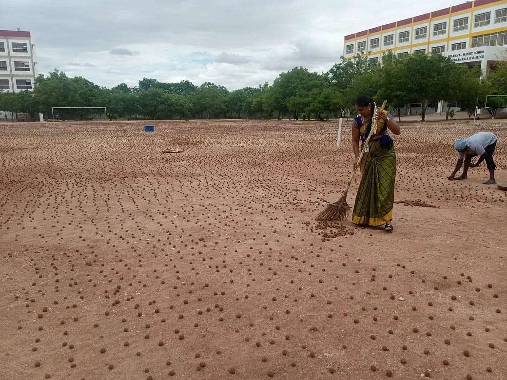 `கன்னியாகுமரி டு காஷ்மீர் வரை 4 லட்சம் விதைப்பந்துகள்!' - கரூர் சிறுமியின் அசத்தல் முயற்சி