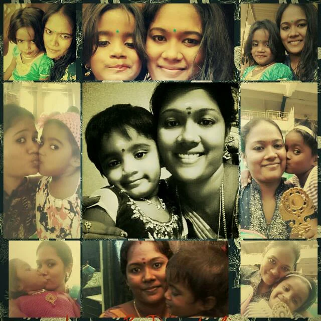தன் மகளுடன்