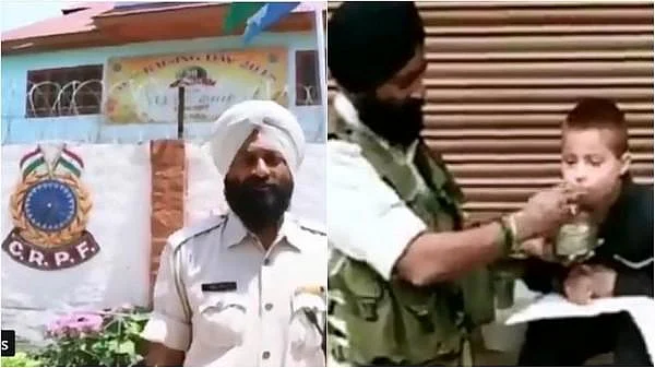 ``அவன மாதிரி மகன் எனக்கு இல்லை!''- சிறுவனுக்குச் சாதம் ஊட்டிவிட்ட சி.ஆர்.பி.எஃப் வீரர் உருக்கம்