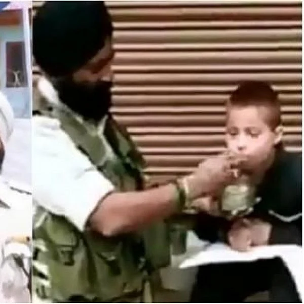 ``அவன மாதிரி மகன் எனக்கு இல்லை!''- சிறுவனுக்குச் சாதம் ஊட்டிவிட்ட சி.ஆர்.பி.எஃப் வீரர் உருக்கம்