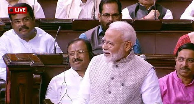 `இதே லாஜிக் தமிழகத்துக்கும் கேரளாவுக்கும் பொருந்துமா?!' - மாநிலங்களவையில் வெடித்த மோடி