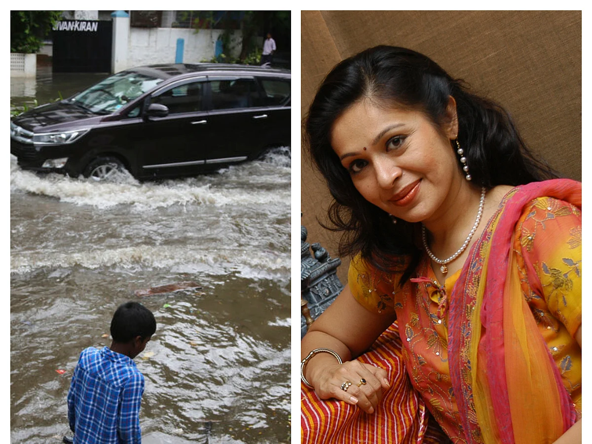 ``மழை ஓய்வெடுக்குது... வீட்டைவிட்டு வெளியே போக முடியலை!"- நடிகை ரூபிணி
