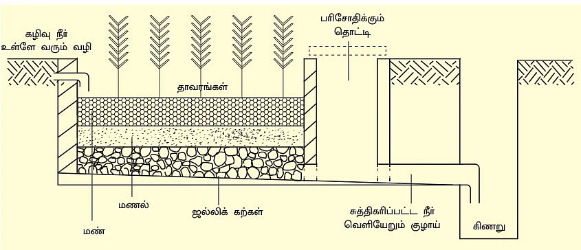 கழிவு நீர் சுத்திகரிக்கும் அமைப்பின் வரைபடம்
