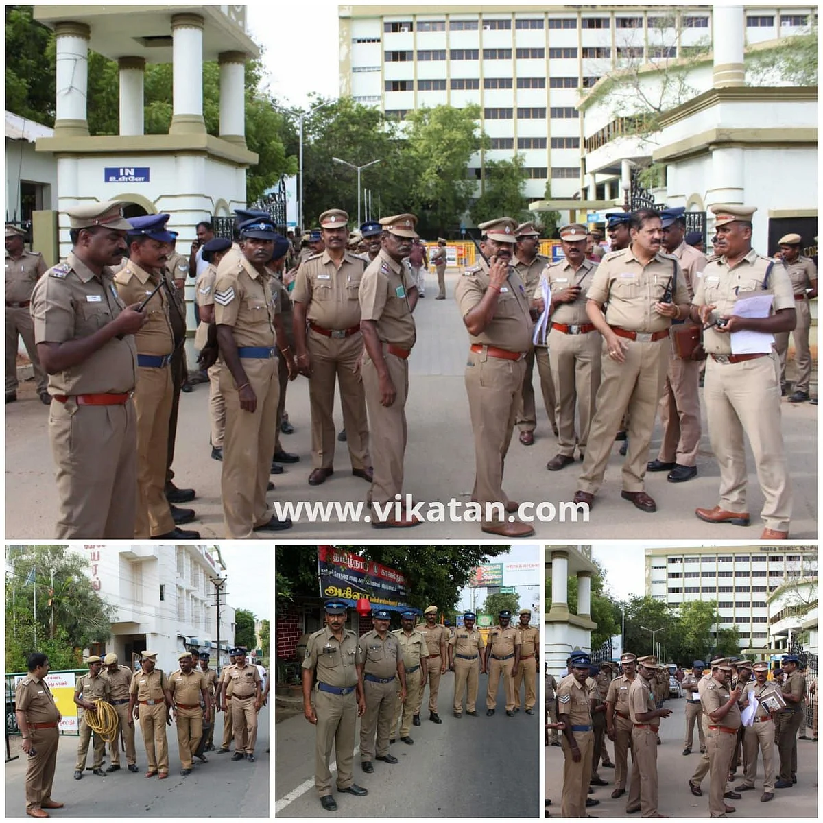 பாதுகாப்புப் பணியில் ஈடுபட்டிருக்கும் போலீஸார்