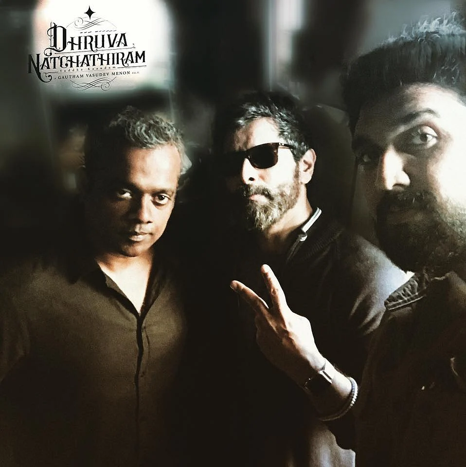 துருவநட்சத்திரம் படப்பிடிப்பில்