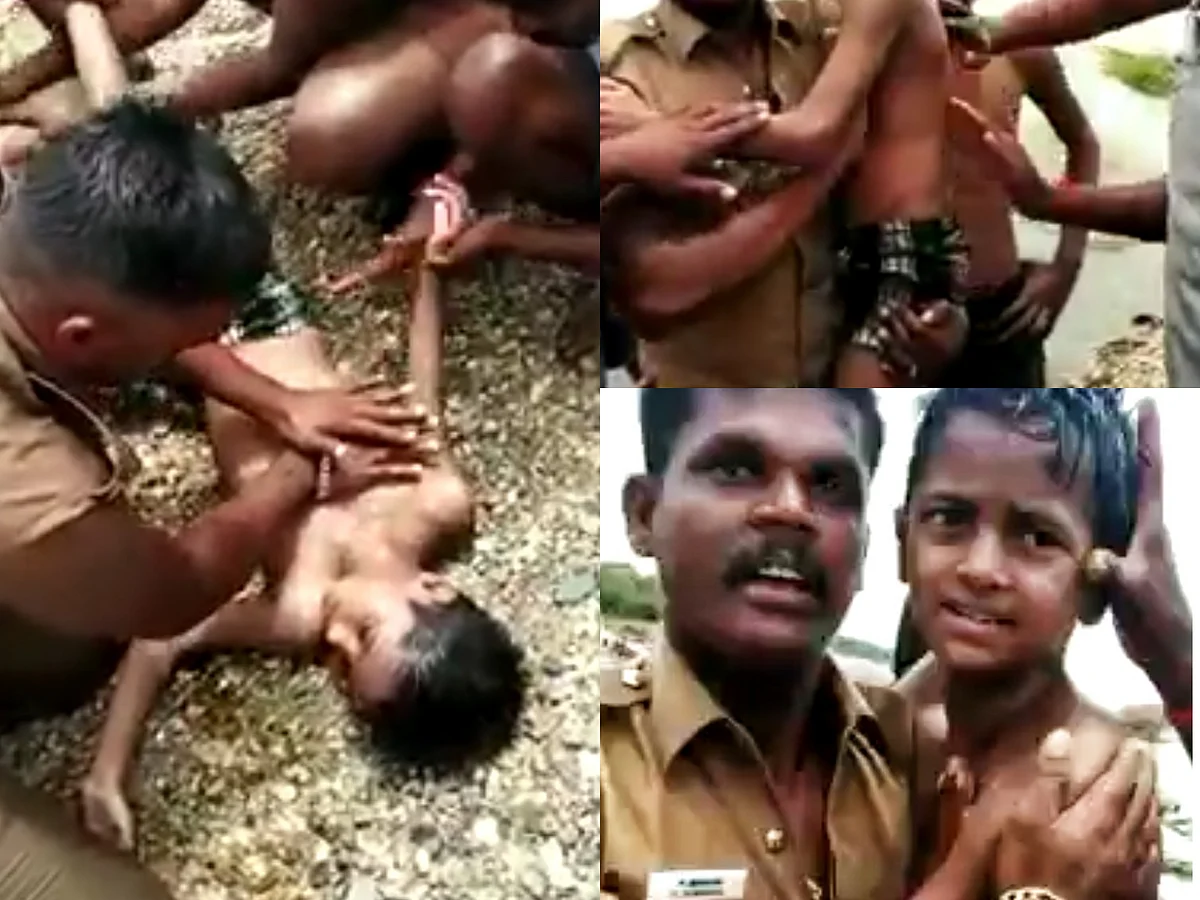 காவிரி ஆற்றில் அடித்துச் செல்லப்பட்ட தந்தை-மகன்! - விரைந்துமீட்ட தீயணைப்பு வீரர்கள்