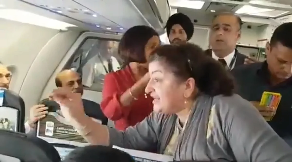 women on flight