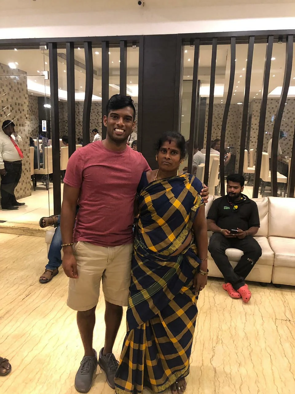 with mother Sivagamil