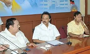 ஸ்டாலின் -துரைமுருகன் - டி.ஆர்.பாலு