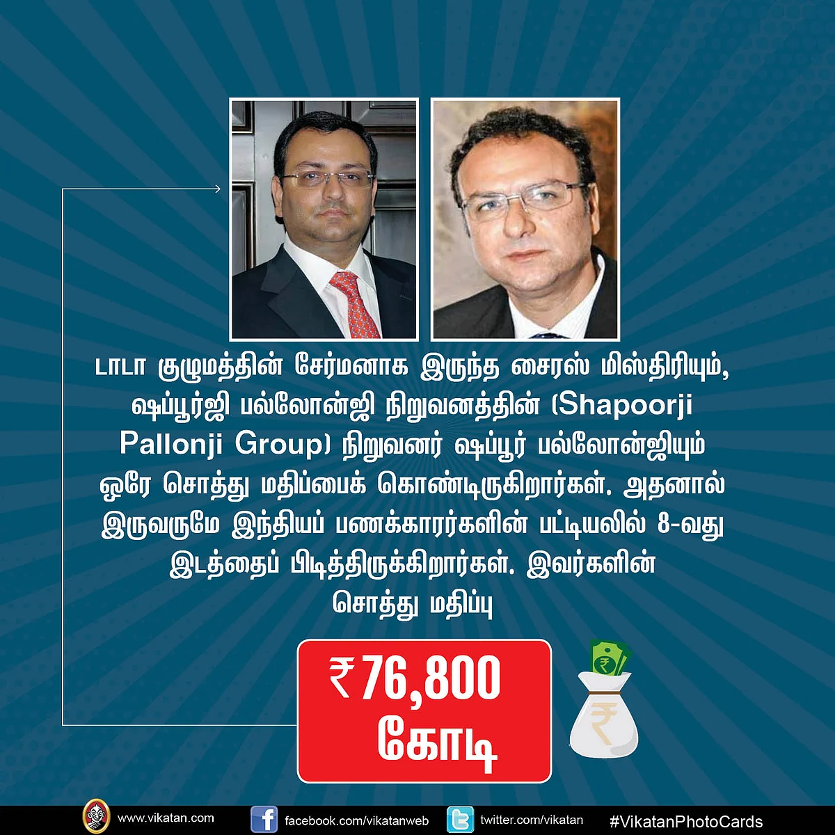 இந்த ஆண்டு இவர்கள்தான் இந்தியாவின் டாப் 10 பணக்காரர்கள்! #VikatanPhotoCards