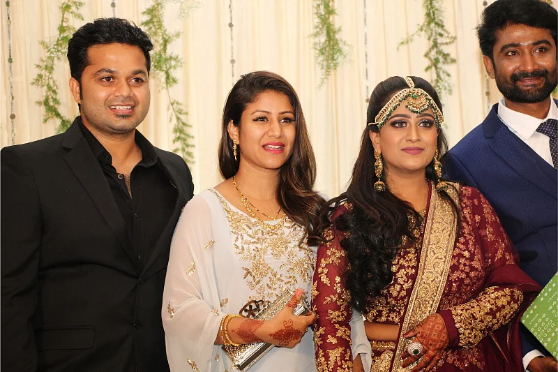 alya manasa, sanjeev at
actress shabnam wedding reception