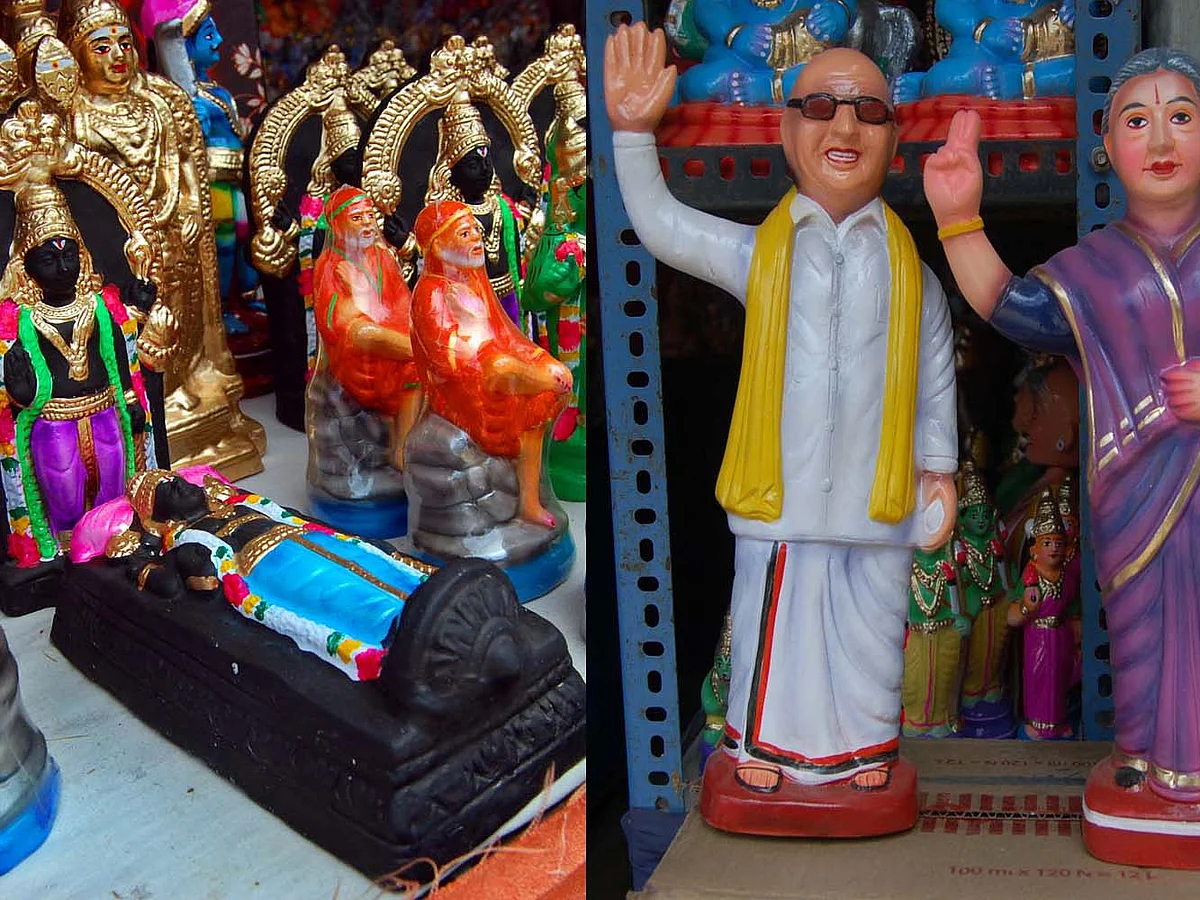 அத்திவரதர் முதல் கலைஞர், ஜெயலலிதா வரை கண்ணை கவரும் வண்ணமயமான நவராத்திரி விழா கொலு பொம்மைகள் ஆல்பம்